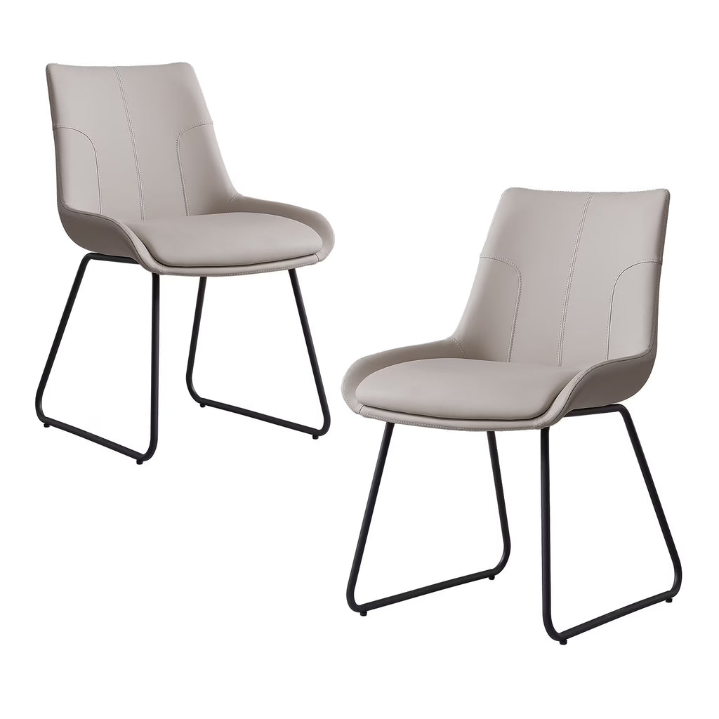 Faux Leather Dining Chair Set of 2 S737