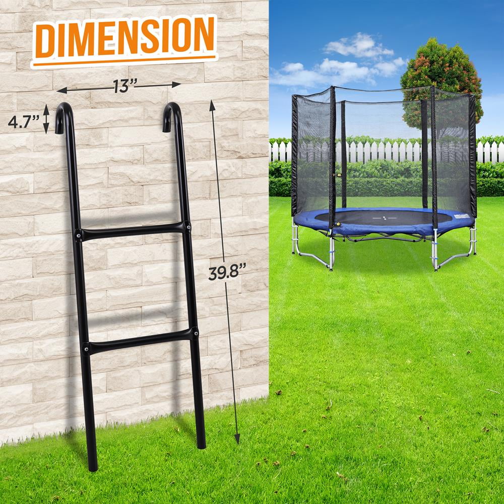 2 Step Galvanized Steel Trampoline Safety Ladder Y216