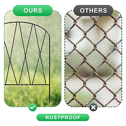 10.3 ft x 15.9 in Rustproof Metal Garden Fence Z8555