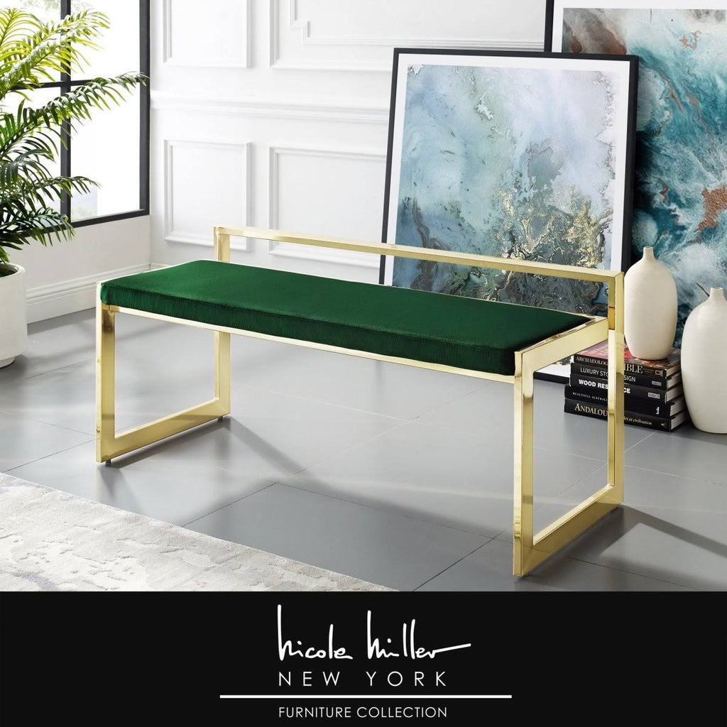 Velvet Bench Green Gold N949140