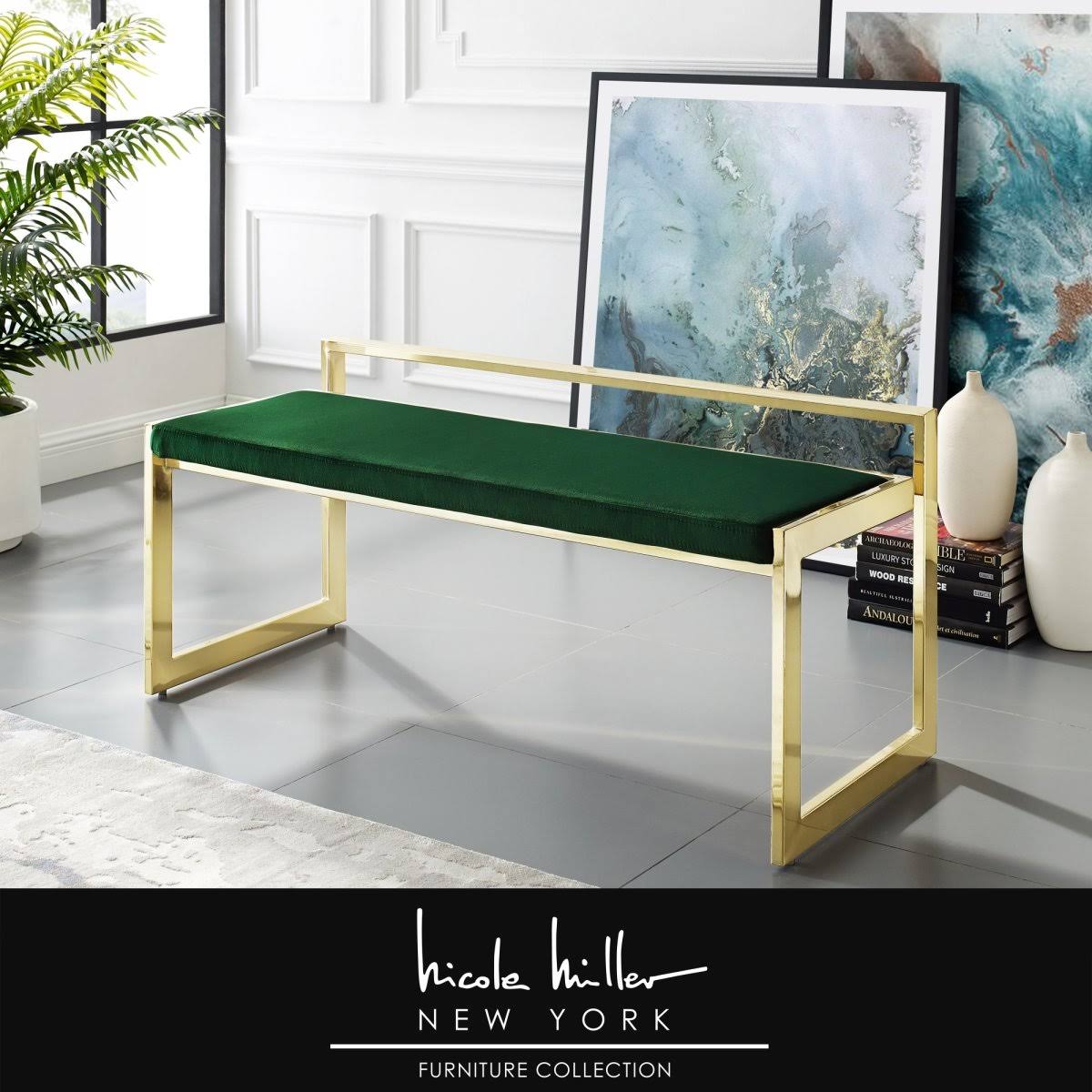 Velvet Bench Green Gold N949140