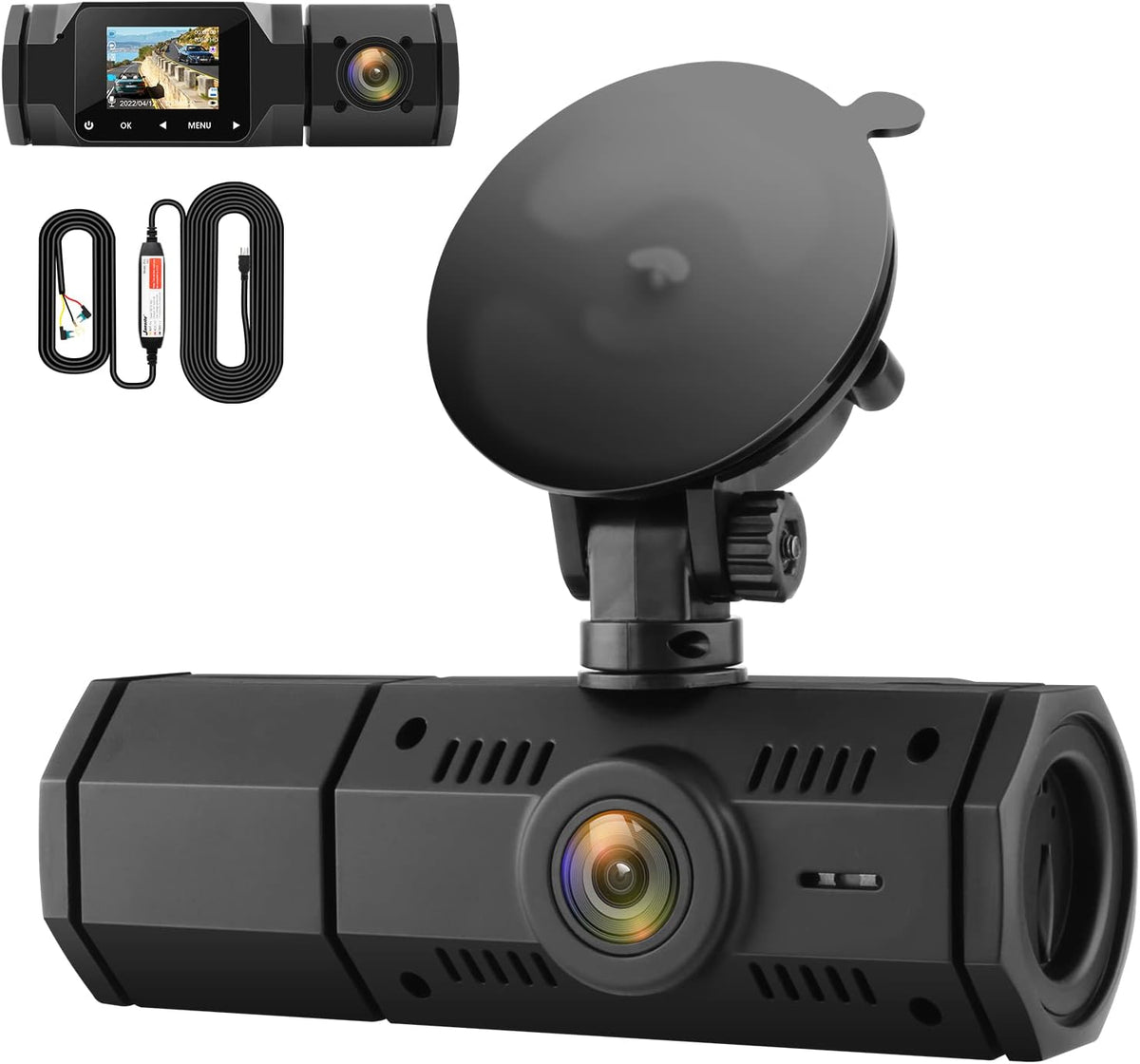 Dual Dash Cam Front and Inside FHD 1080P Dash Camera with IR Night Vision 310°Wide Angle 24H Parking Monitor Pack of 2 H710141