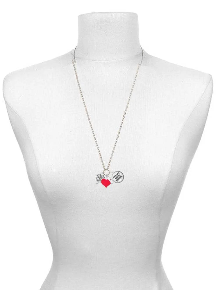 Red Heart Nurse Strong Zoe Necklace I6557