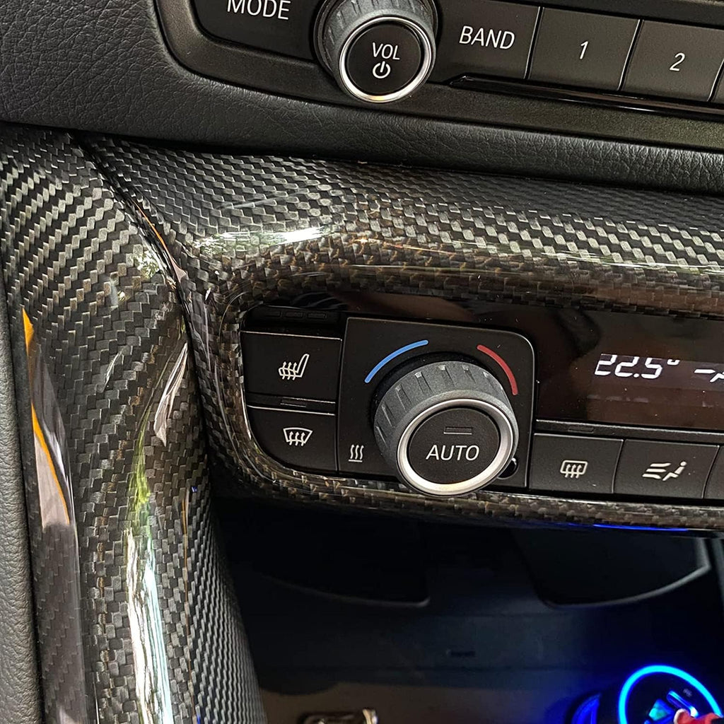 Carbon Fiber Center Console Decorative Cover Air Conditioner Control Panel Trim M9770