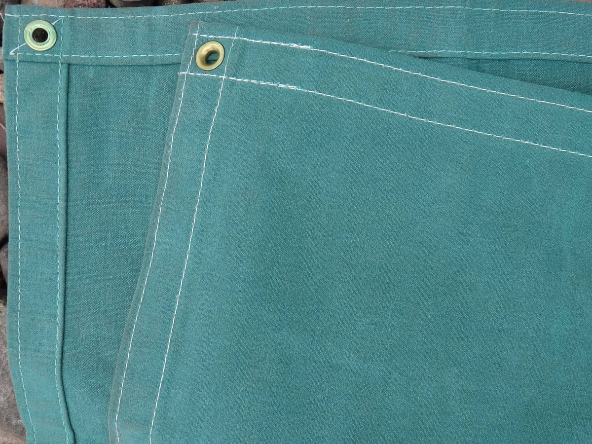 16 x 24 Green Canvas Tarp Water Resistant - 12 oz. N2763
