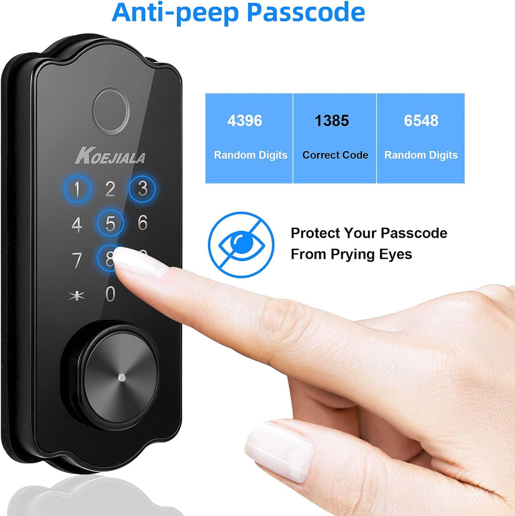 Smart Lock Fingerprint Keyless Entry Door Lock with Keypad WiFi Digital Electronic Deadbolt P66146