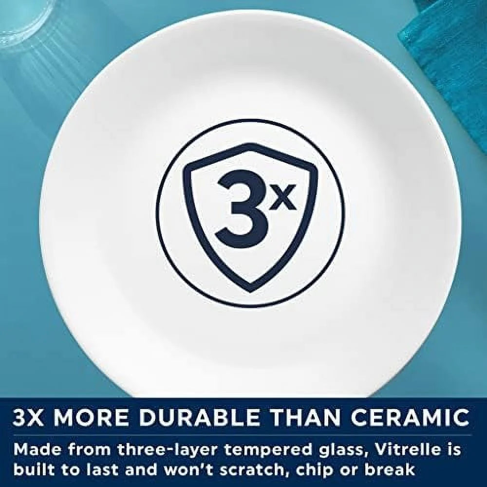 12Pc Winter Frost White Dinnerware Set V317