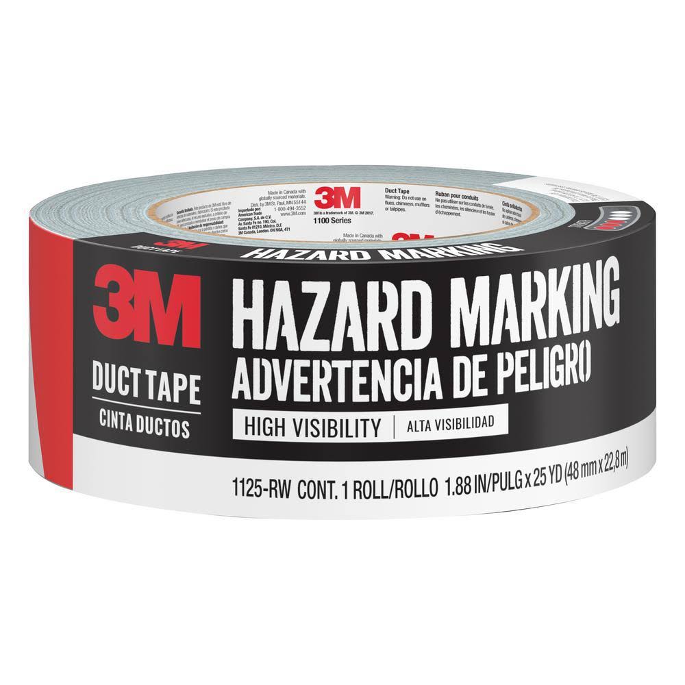 Red/White Hazard Marking Duct Tape (Case of 12) G6955
