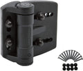 Black 3-Way Adjustable Round Post Gate Hinges, 2 Count B75130