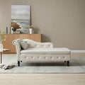 Orange Upholstered Chaise Lounge Chair with Pillow S5340