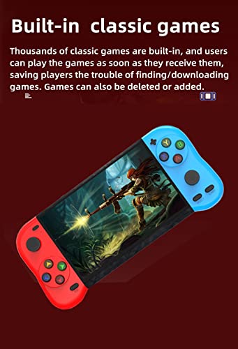5.1-inch Handheld Game Console Built-in 12000 Games (Bluered) D2590