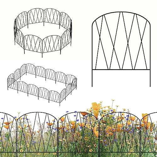 10.3 ft x 15.9 in Rustproof Metal Garden Fence Z8555