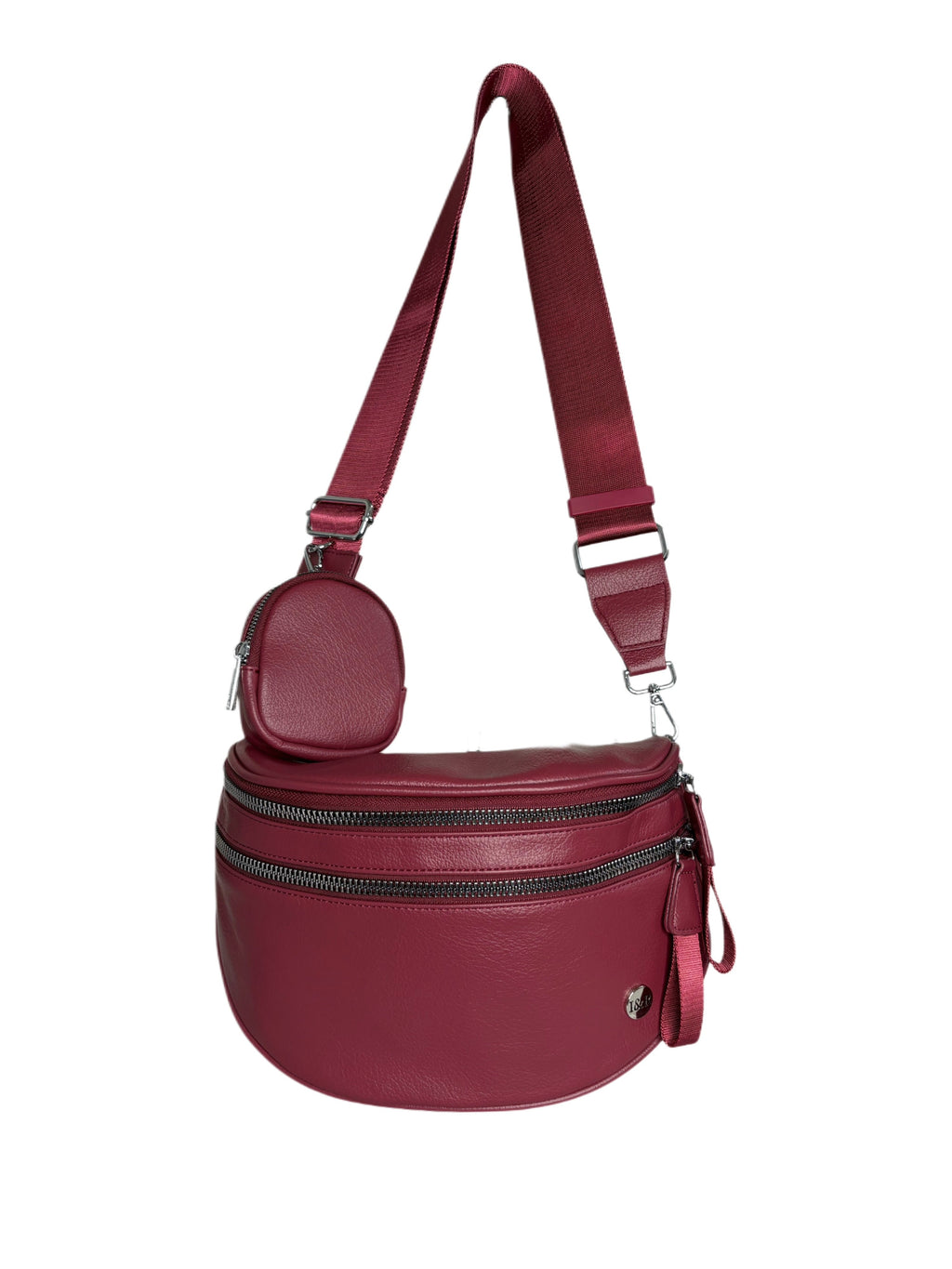 Iris June Best Version Faux Leather Bag (#8063) Detachable Strap Hip Bag with Coin Purse - By Iris & Rainbow