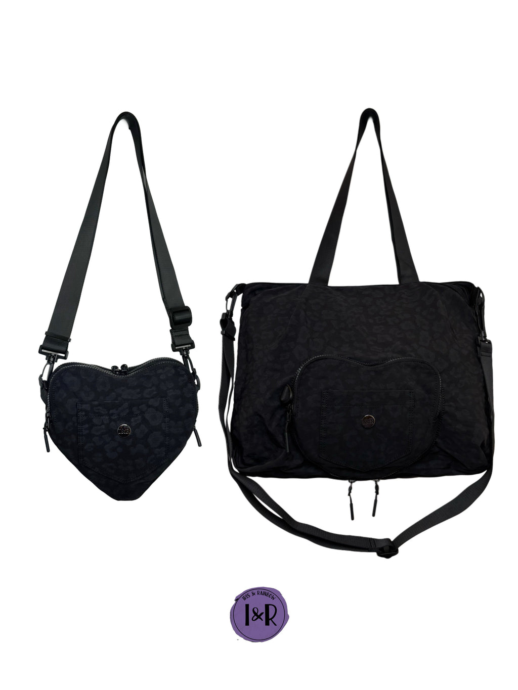 The Iris Flex Sling/Tote Bag (#2026) Fashionable Heart Shaped Tote Bag - By Iris & Rainbow