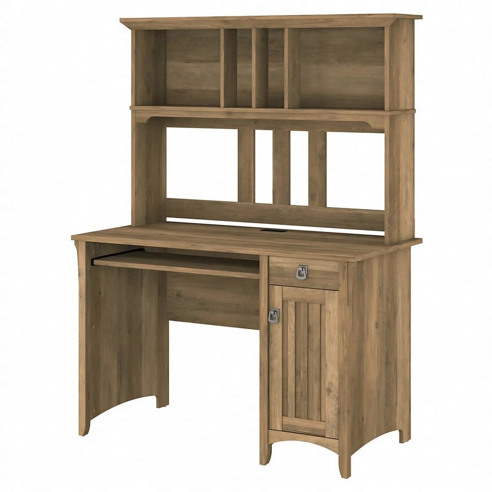 Small Computer Desk with Hutch in Reclaimed Pine M508496