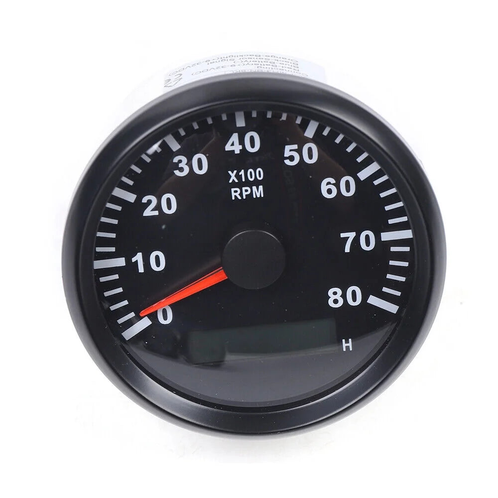 Black 6 Gauge Set Digital Speedometer Tacho Fuel Level Gauge Water Temp Volts Oil Pressure V245545