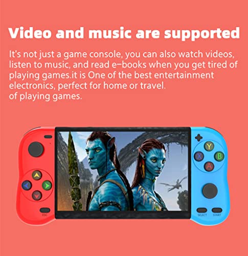 5.1-inch Handheld Game Console Built-in 12000 Games (Bluered) D2590