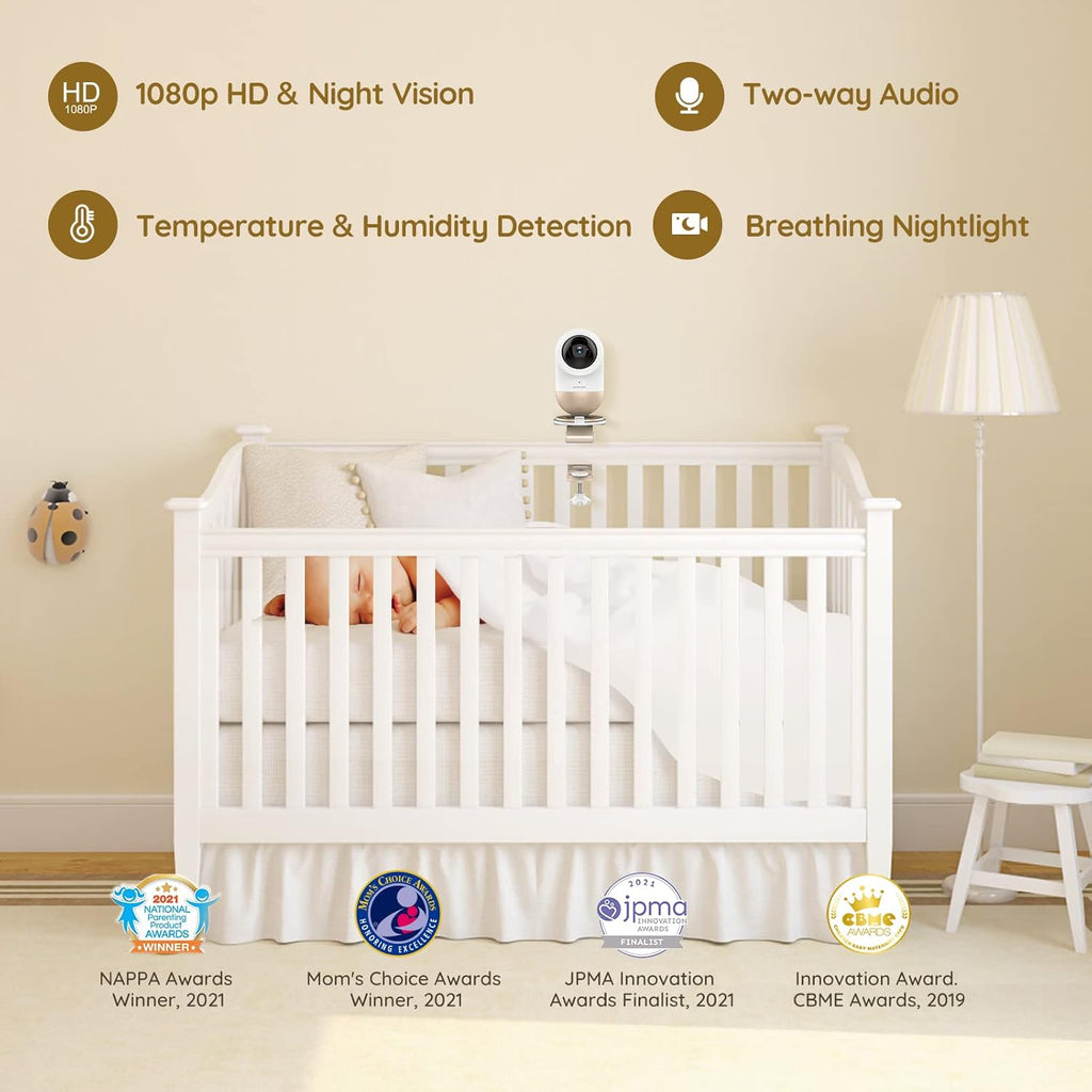 1080P Video Baby Monitor with Night Vision and 2-Way Talk H37278