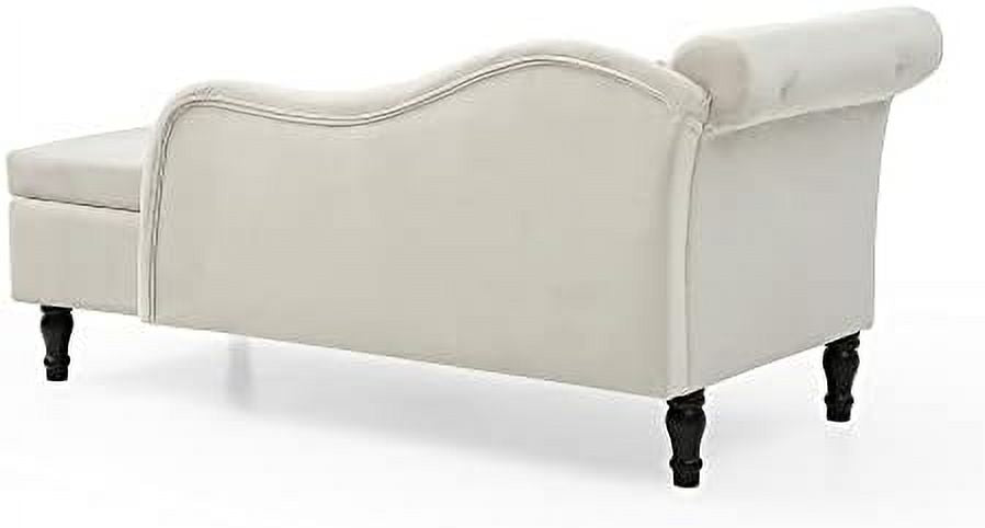 Orange Upholstered Chaise Lounge Chair with Pillow S5340