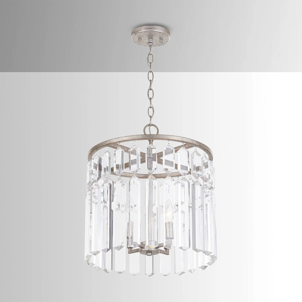 Antique Silver Semi Flush Mount Light B92213