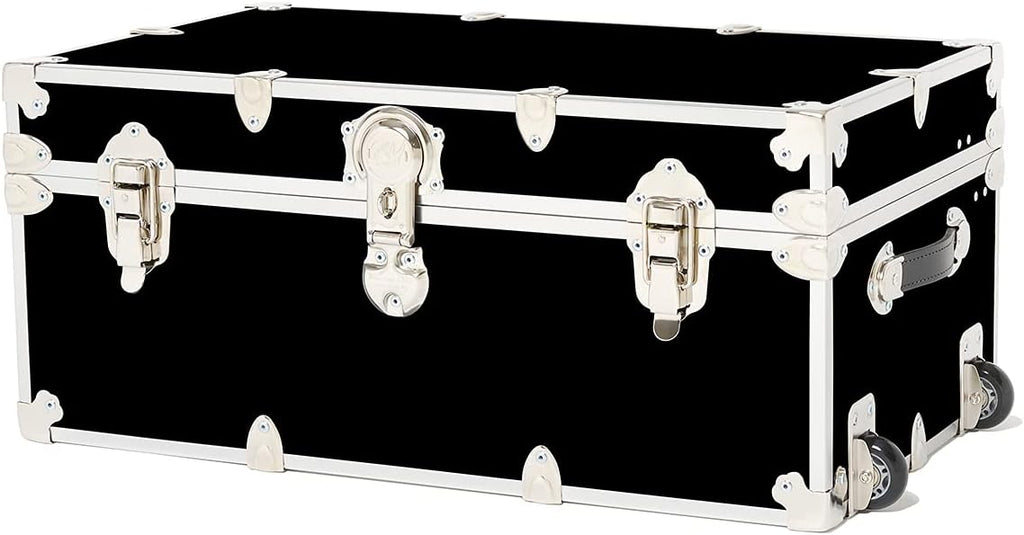 Large Armor Roller Trunk with Mounted Wheels, 32x18x14 (Black) A994