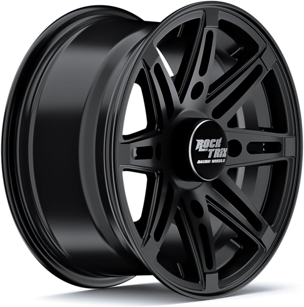 14x7 Matte Black ATV Wheels Rims Set of 4 C2960
