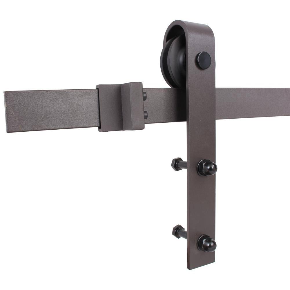 Charcoal Black Double Barn Door with Hardware Kit 48 x 84 L64309