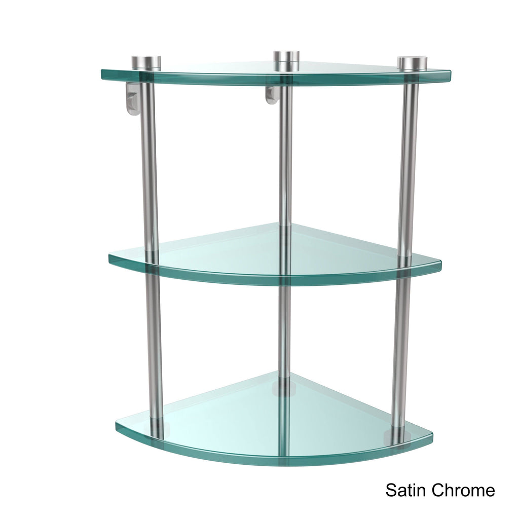 Three Tier Corner Glass Shelf W17070