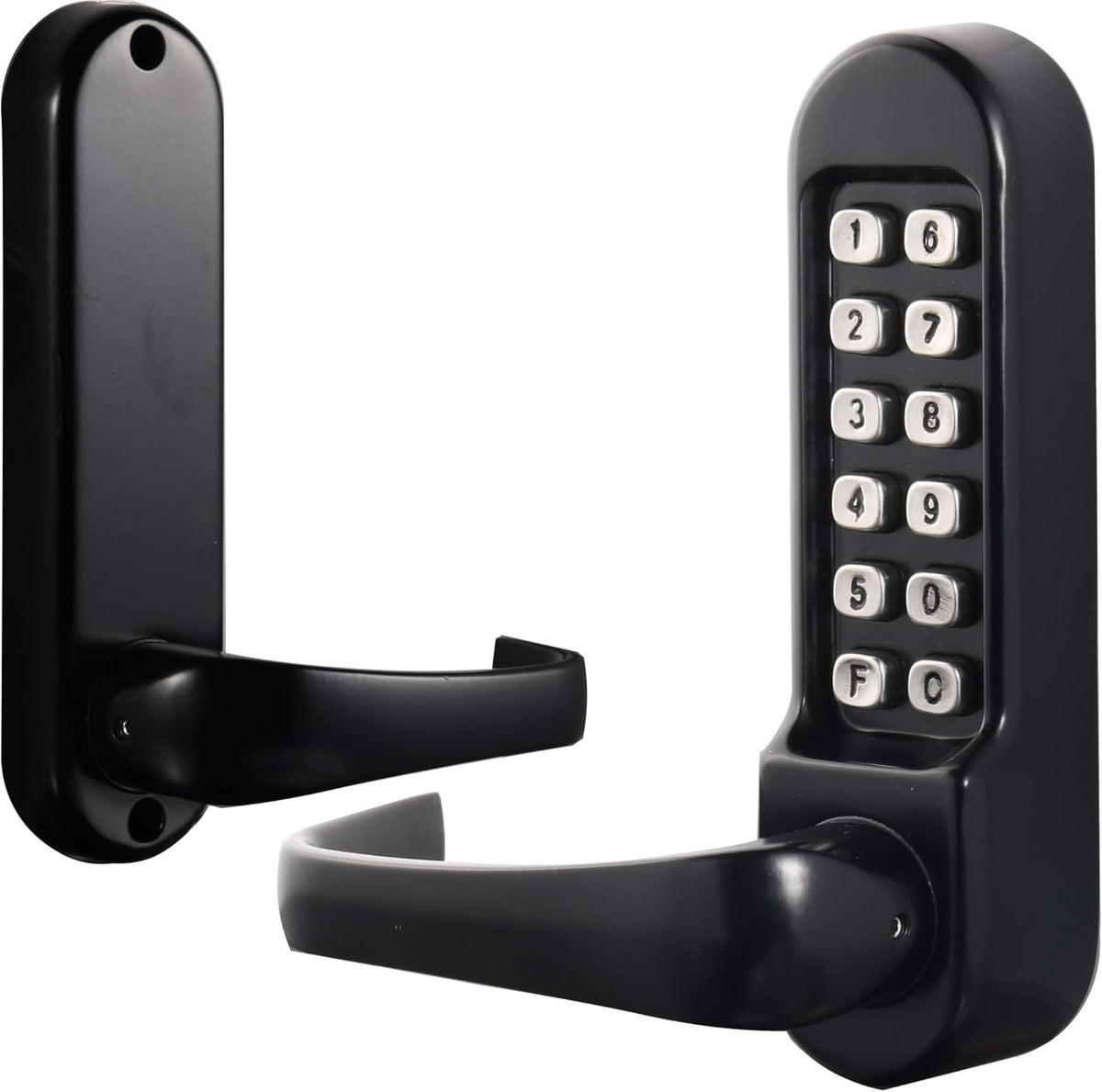 Mechanical Push Button Keypad Lock with Satin Chrome Stainless Latch F850