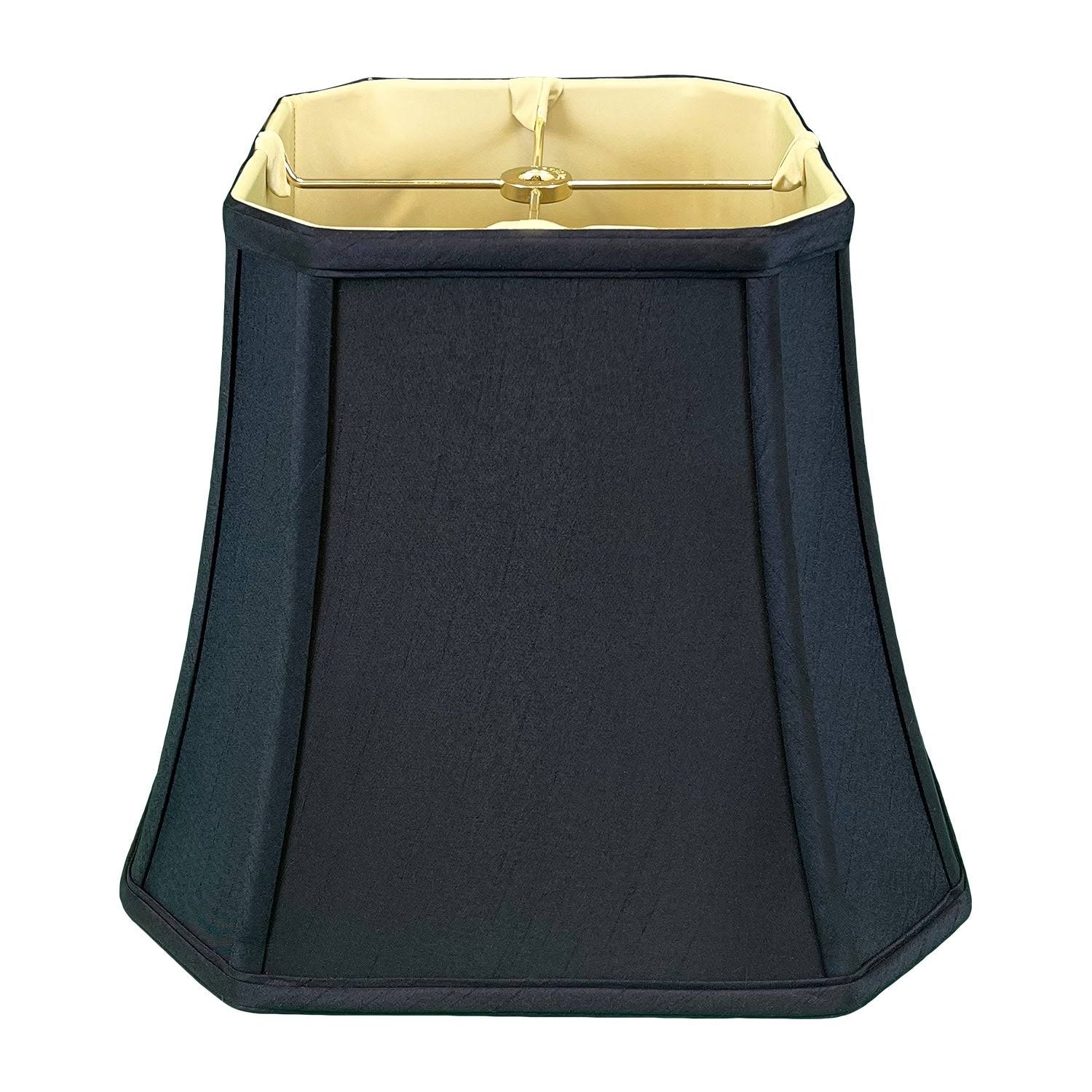 Black Square Cut Corner Bell Lamp Shade, Set of 2 J166