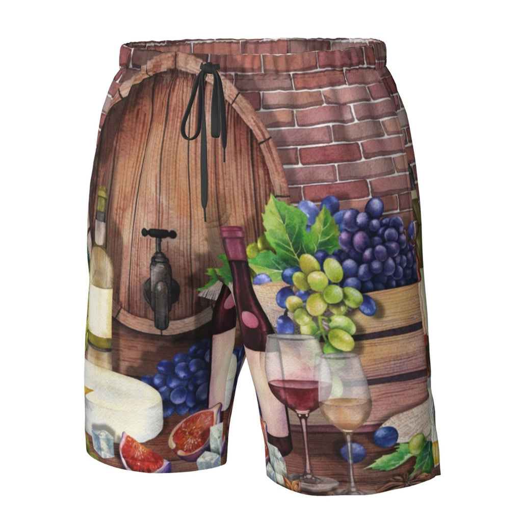 Red Wine Hawaiian Shorts With Pockets F17781