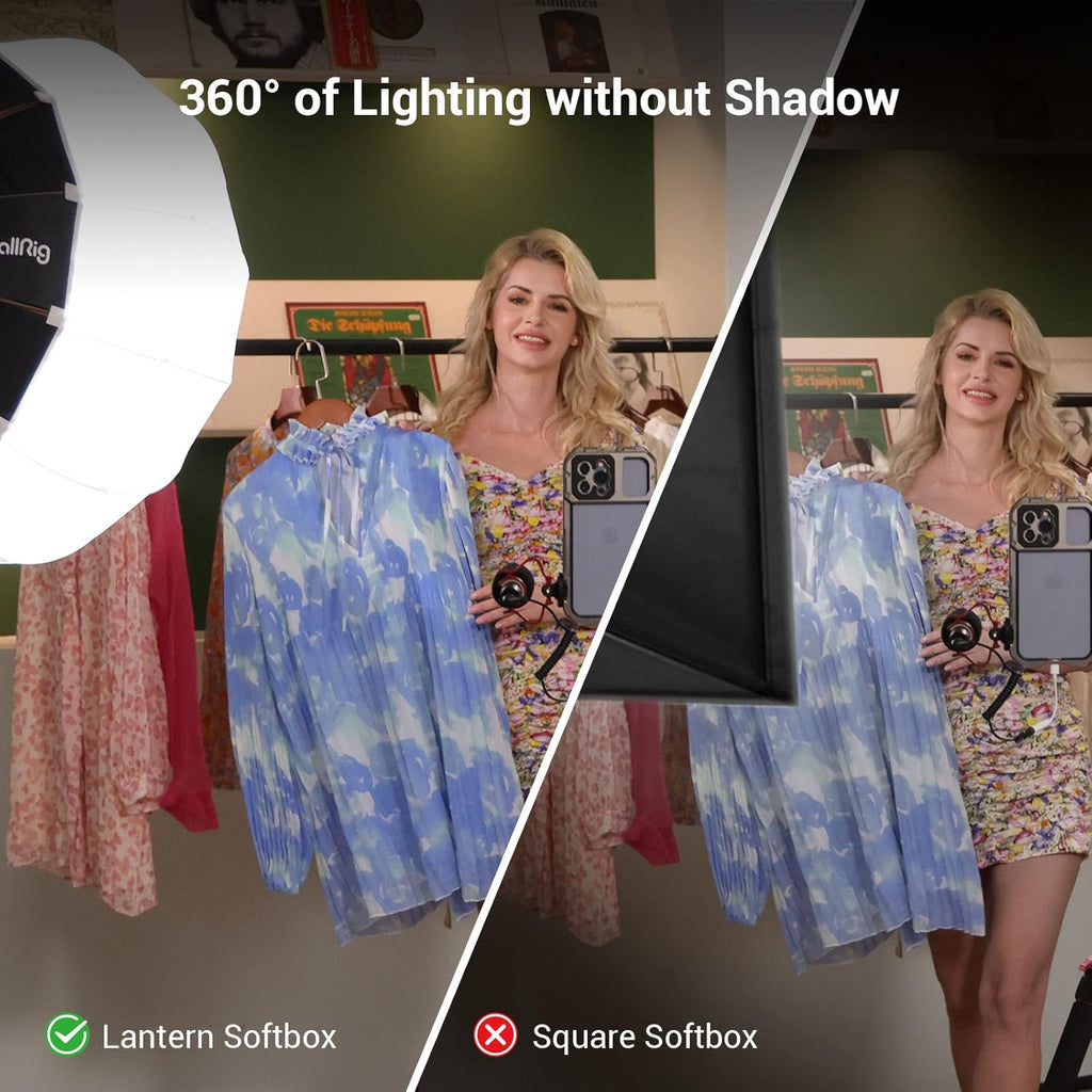 26in Lantern Softbox Light Modifier with Fabric Barn Doors X16604