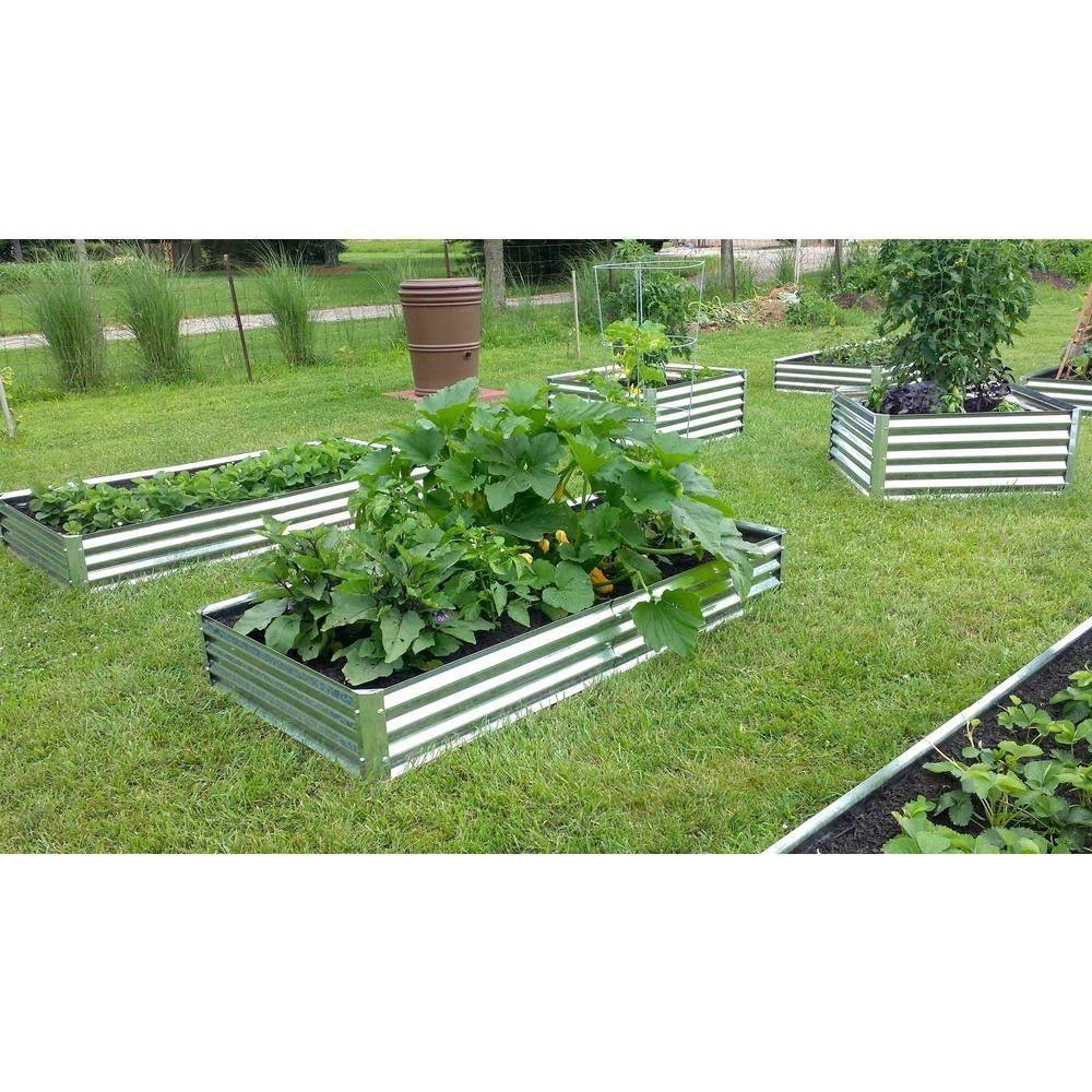 Galvanized Raised Garden Bed Bundle L4786