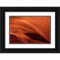 Black Ornate Wood Framed Art Print of Arizona, Paige Rock Patterns in Antelope Canyon Q24172