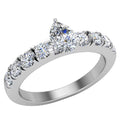 14K White Gold Pear Cut Solitaire Diamond Ring 1.10 Carat A598833