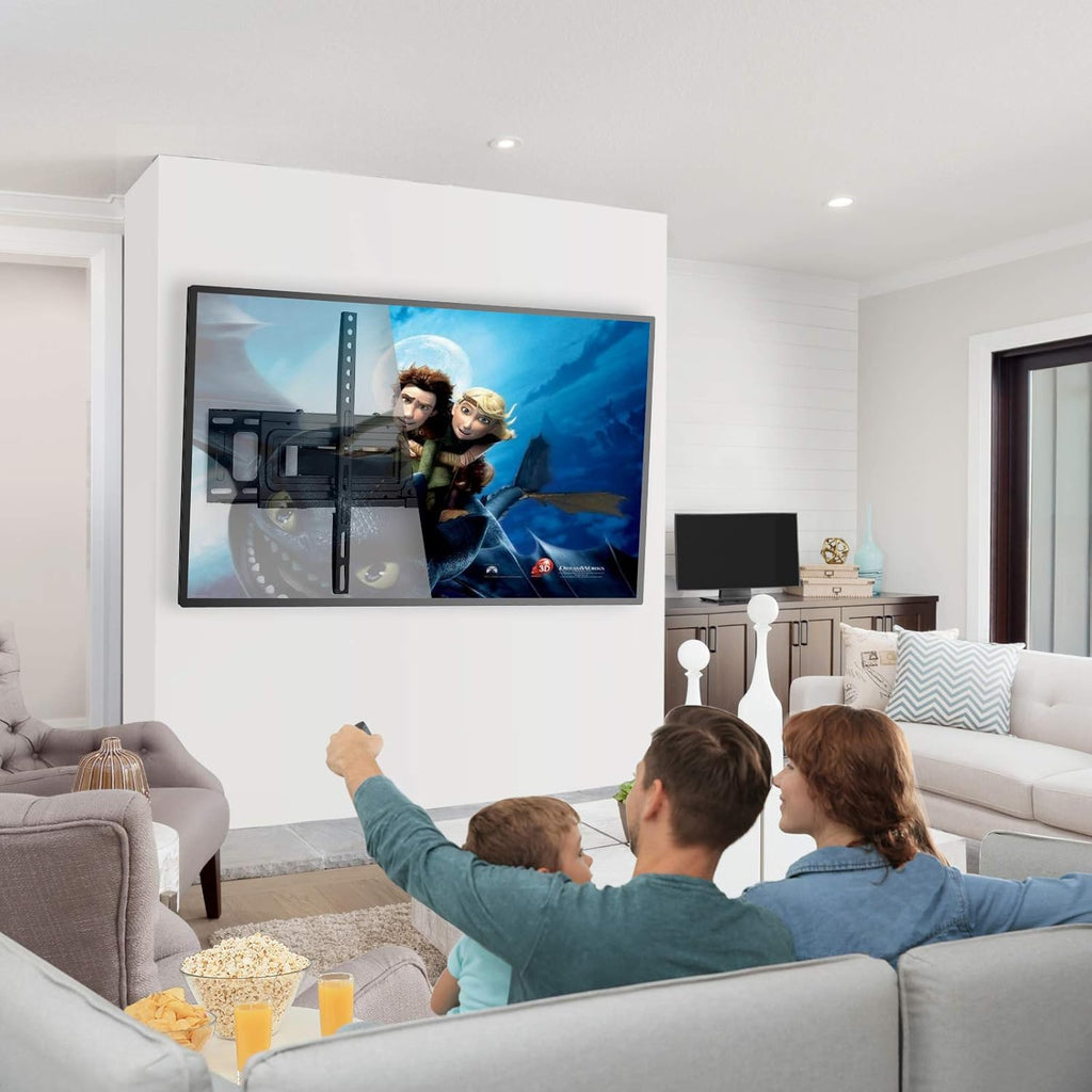 Full Motion Dual Arms TV Wall Mount for 37-70 Inch Flat Curved TVs, Max VESA 600x400mm, Pack of 2 H1746