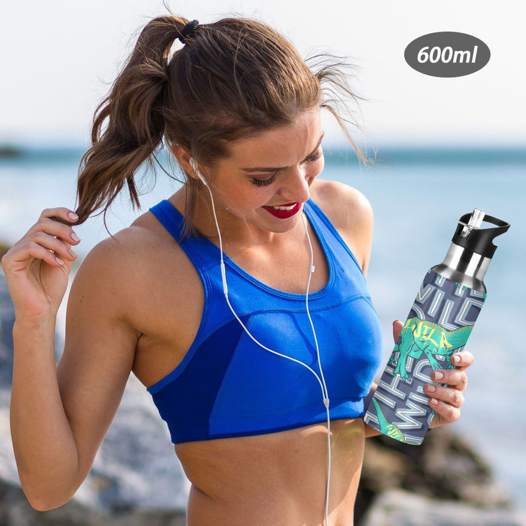 Stainless Steel Insulated Water Bottle with Straw Lid B398749