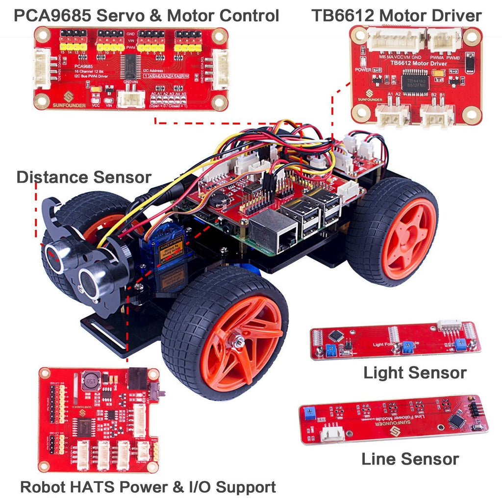 DIY Robot Kit with Ultrasonic Sensor V500297