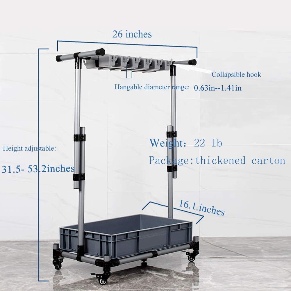 Mop Rack Storage Cart V34248