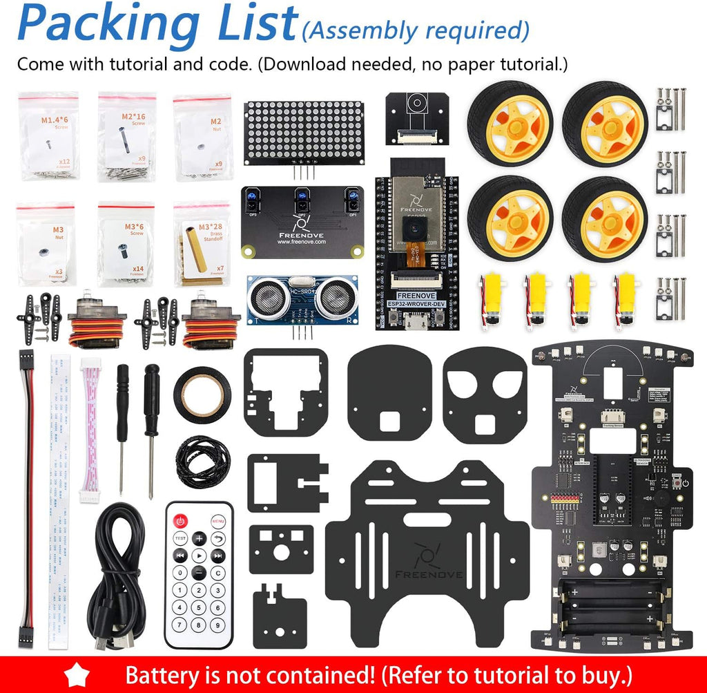 4WD Car Kit for ESP32-WROVER with Camera Z3500