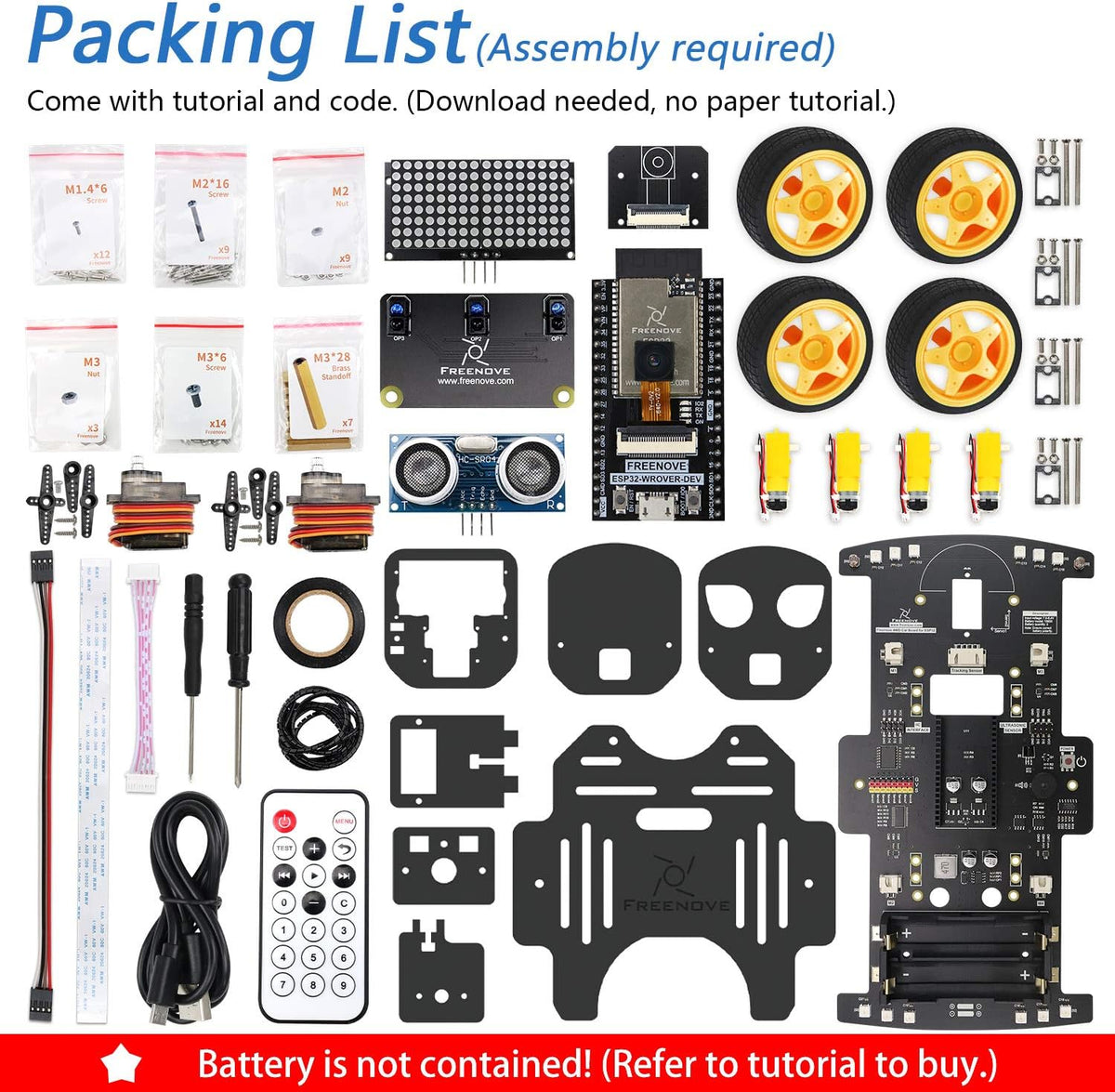 4WD Car Kit for ESP32-WROVER with Camera Z3500