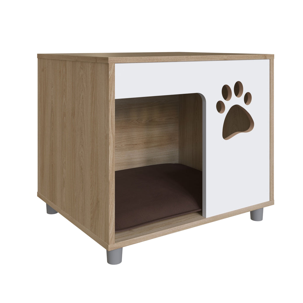 Brown Faux Leather Pet Bed End Table T4687
