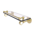 16 in. Glass Shelf with Gallery Rail Satin Brass X5276