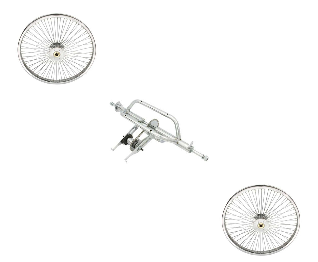 Trike Conversion Kit for 20 inch Bicycle with Two 20 inch Steel Wheel 72 Spoke K698237