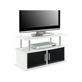 White 2 Door TV Stand with Cabinets G9697