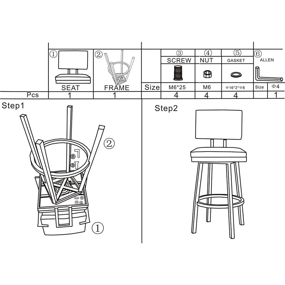 Bar Height Barstool in Brushed Stainless Steel and Vintage Grey Faux Leather E327