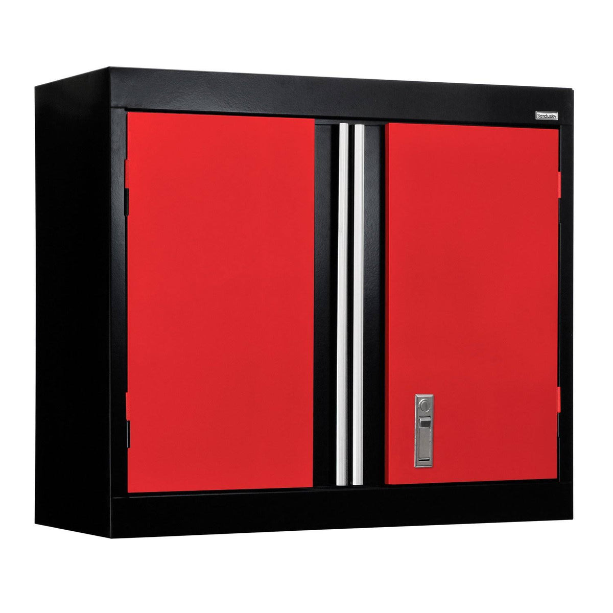 Modular System Wall Storage Cabinet, Black/Red U692691