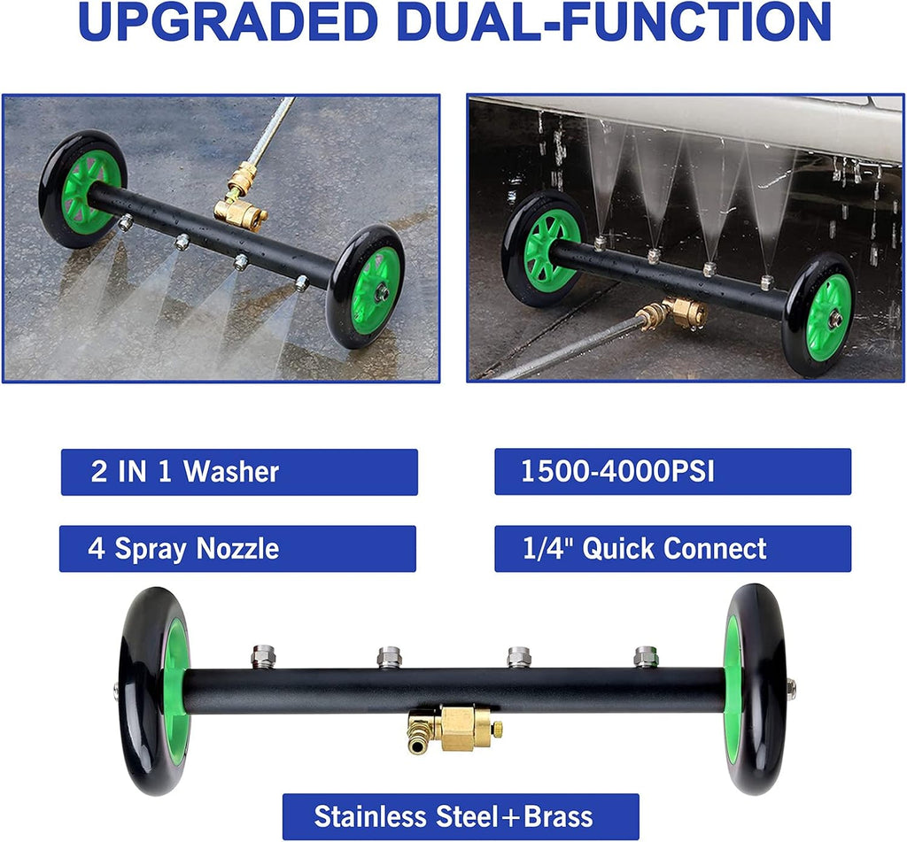 4000PSI Undercarriage Cleaner Water Broom 16 Inch Pack of 2 Z51306