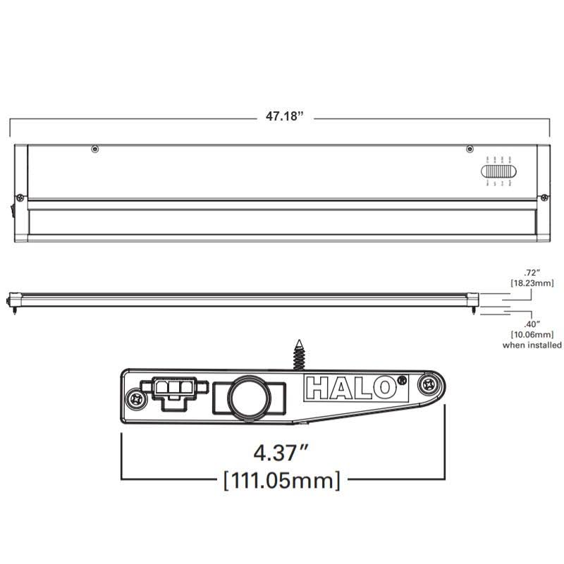 Matte Black LED Undercabinet Light with PIR Sensor S872544
