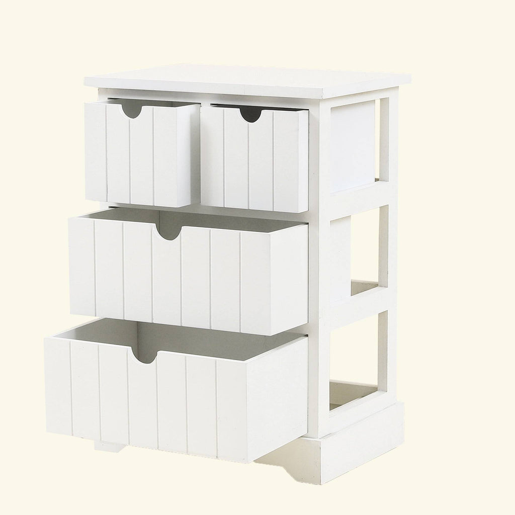 White Beadboard Wood Cabinet X336